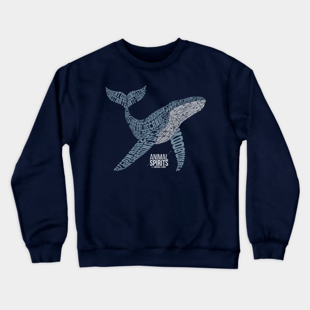 Noobwhale Navy Crewneck Sweatshirt by animalspirits